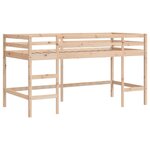 vidaXL Lit mezzanine pour enfants avec rideaux sans matelas 80x200 cm
