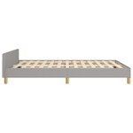 vidaXL Cadre de lit sans matelas gris clair 140x200 cm tissu