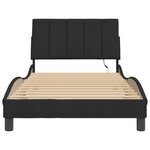 vidaXL Cadre de lit avec LED sans matelas noir 100x200 cm velours