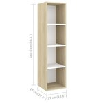vidaXL Meubles TV muraux 2 Pièces Blanc et chêne sonoma Bois d'ingénierie