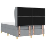 Lit à ressort box avec matelas Gris clair 140x200 cm Tissu