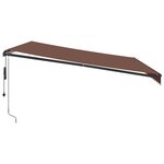 vidaXL Auvent rétractable automatique marron 450x350 cm