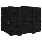 vidaXL Boîte de rangement Noir 58x40 5x42 cm Bois massif de pin