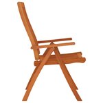 vidaXL Chaises de jardin pliables lot de 8 Bois d'eucalyptus massif