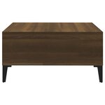 vidaXL Table basse Chêne marron 60x60x30 cm Aggloméré