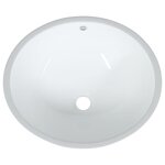 vidaXL Évier de salle de bain blanc 47x39x21 cm ovale céramique