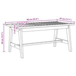 Table basse vidaXL 90x45x40 cm en bois massif d'acacia
