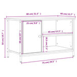 vidaXL Meuble TV Sonoma gris 80x40x50 cm Bois d'ingénierie