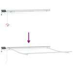 Auvent Manuel Rétractable vidaXL avec LED Beige 350 x 250 cm