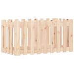 vidaXL Lit surélevé de jardin design de clôture 100x50x50cm pin massif