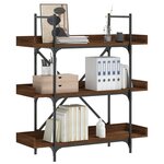 vidaXL Bibliothèque à 3 niveaux chêne marron 100x33x108 5 cm