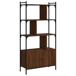vidaXL Bibliothèque avec portes chêne marron 76 5x30x154 5 cm