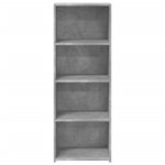 vidaXL Buffet haut gris béton 45x41x124 cm bois d'ingénierie