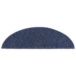 vidaXL Tapis d'escalier auto-adhésif Poinçon aiguilleté 15 Pièces Bleu