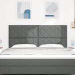 Tête de lit LED vidaXL Design Blocs Diamants Gris Foncé 180 cm Tissu