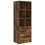 vidaXL Bureau avec rangement Chêne fumé Bois d'ingénierie