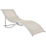 vidaXL Chaises longues pliables lot de 2 Crème Textilène