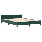 cadre de lit vidaXL vert foncé 160x200 cm velours