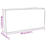 vidaXL Coussin de Palette pour Dossier Motif Feuille 80x40x12 cm Tissu Oxford