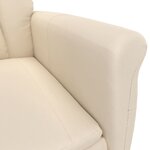 vidaXL Fauteuil inclinable électrique Beige Microfibre