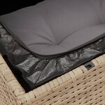 vidaXL Salon de jardin et coussins 12 Pièces mélange beige résine tressée