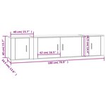 vidaXL Ensemble de meubles TV 3 Pièces Blanc brillant Bois d'ingénierie