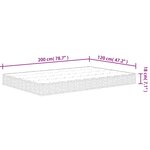 vidaXL Matelas à ressorts bonnell moyen 120x200 cm