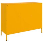 vidaXL Buffet jaune moutarde 100 5x39x79 cm acier laminé à froid