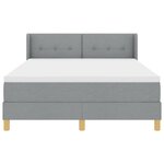 Lit à ressorts vidaXL avec matelas gris clair 140x200 cm en tissu