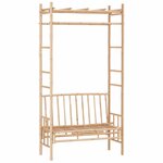 vidaXL Banc de jardin avec pergola 116 cm Bambou