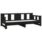 vidaXL Lit coulissant sans matelas noir 2x(80x200)cm