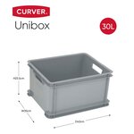 Curver Boîte de rangement Unibox L 30 L Gris