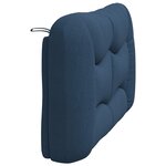 vidaXL Coussin de tête de lit bleu 120 cm tissu