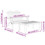 vidaXL Ensemble de salon de jardin Adirondack 5 Pièces bois acacia solide