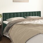 vidaXL Têtes de lit 2 Pièces Vert foncé 90x5x78/88 cm Velours