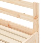 vidaXL Lit de jour et lit gigogne sans matelas 80x200 cm bois massif