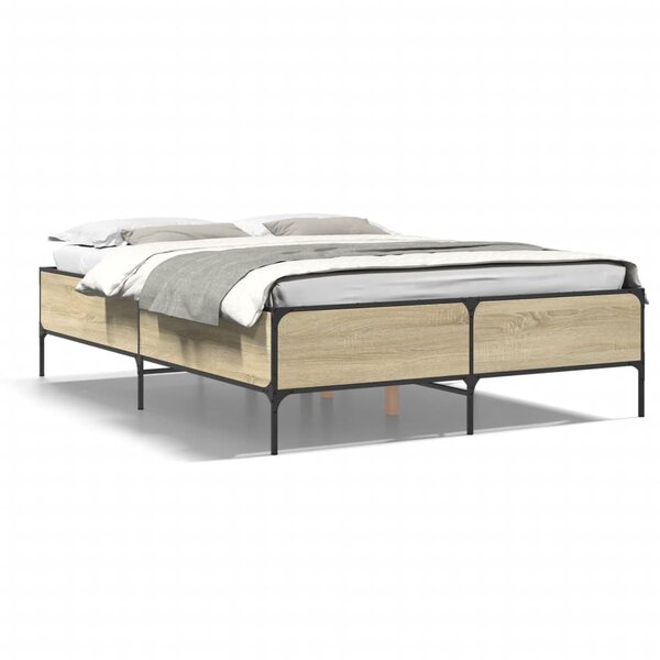 vidaXL Cadre de lit sans matelas chêne sonoma 120x200 cm