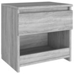 vidaXL Tables de chevet 2 Pièces Sonoma gris 40x30x39cm Bois d'ingénierie