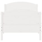 vidaXL Cadre de lit sans matelas blanc 100x200 cm bois de pin massif