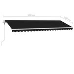 vidaXL Auvent automatique sur pied 500x300 cm Anthracite
