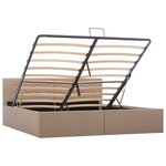 vidaXL Cadre de lit avec rangement hydraulique Similicuir 160x200 cm