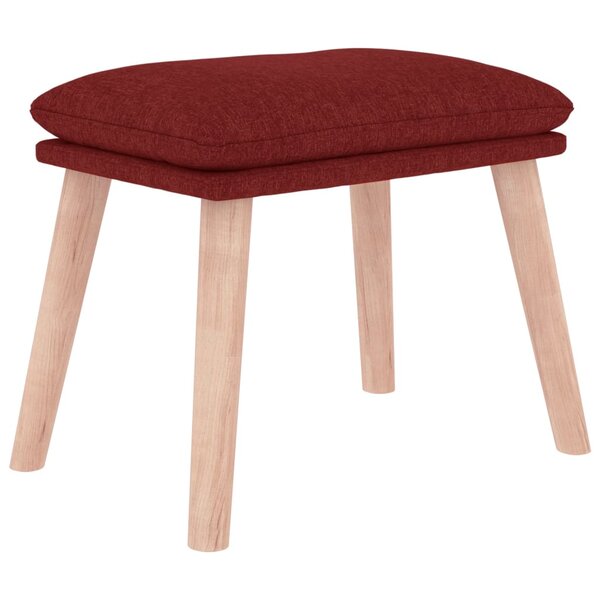 vidaXL Repose-pied Rouge 45x29 5x35 cm Tissu