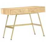 vidaXL Bureau avec tiroirs 100x55x75 cm bois solide de manguier
