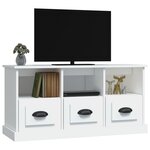 vidaXL Meuble TV blanc 100x35x50 cm bois d'ingénierie