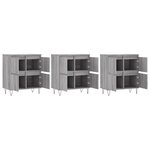 vidaXL Buffets 3 Pièces Sonoma gris Bois d'ingénierie