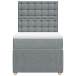 vidaXL Sommier à lattes de lit avec matelas Gris clair 100x200cm Tissu