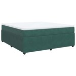 vidaXL Sommier à lattes de lit et matelas Vert foncé 180x200cm Velours