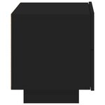 vidaXL Table de chevet avec lumières LED noir 70x36x40 5 cm