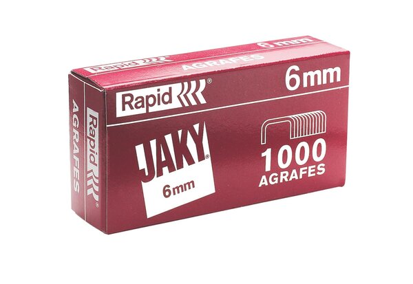 Boite de 1000 Agrafes Jaky 6 cuivré RAPID