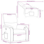 vidaXL Fauteuil de massage inclinable Marron foncé Tissu